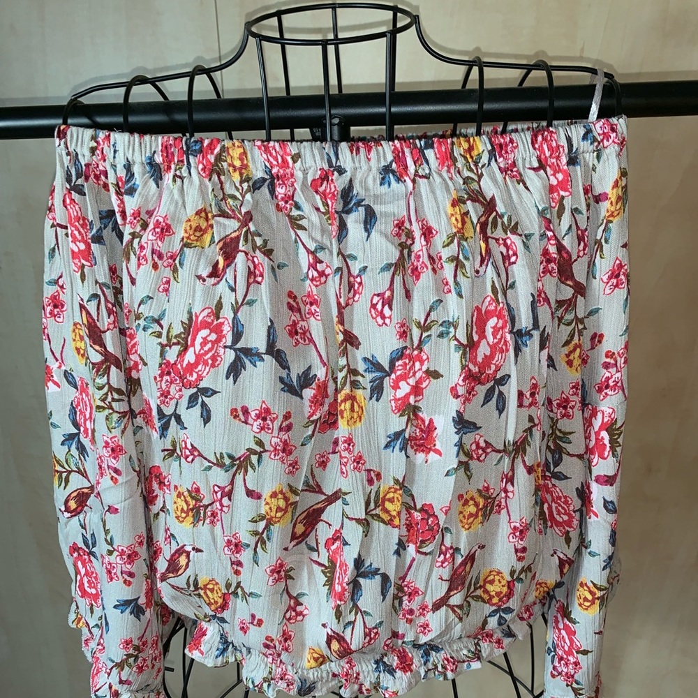 Off the shoulder with bell sleeve blouse